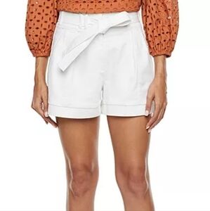 Ryegrass Trapunto Plus Shorts Detailed White High-Rise Size 20 W